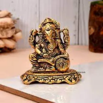Metal God Ganesha Statue 